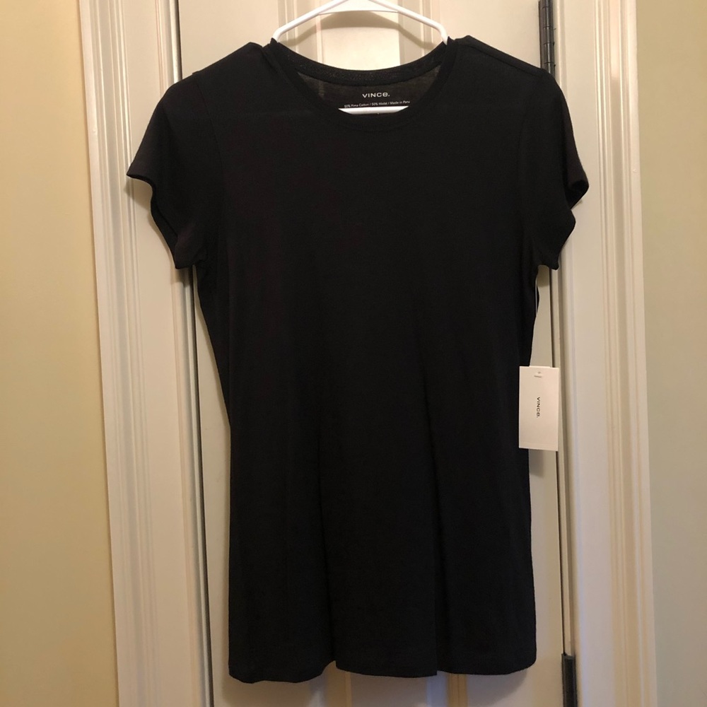 NWT Vince Pima Cotton Modal Short Sleeve Tee Shirt Size Small